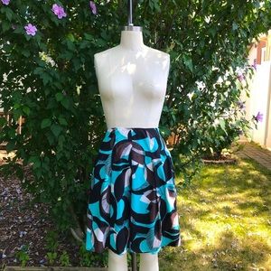 Printed Cotton Short Flared Skirt